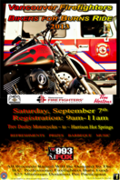 Vancouver Firefighters Bikers for Burns Ride 2013