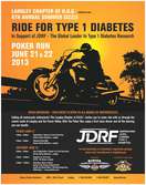 6th Annual Summer Sizzle Ride Poker Run for Type 1 Diabetes 2013
